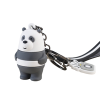 Ours mignon personnalisable Mini porte-clés 3D en PVC souple et caoutchouc de silicone Souvenir d'amour et mousqueton avec logo personnalisé pour les promotions