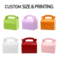 Boîtes à friandises personnalisées en papier kraft coloré avec poignées, matériaux recyclés, tailles personnalisées pour bonbons, anniversaires, mariages