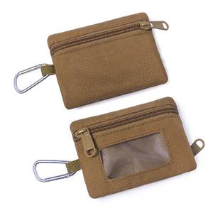 Taktik sikke fermuarlı cüzdan kapatma kredi kart düzenleyici kimlik kartı rozeti tutucu yama boyun kordon kanca döngü anahtarlık çanta - Product Image 6