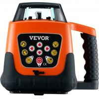 VEVOR Nivel Láser Rojo 360 Rotativo Autonivelante Automático Rotativo Haz Rojo con Receptor Control Remoto Estuche de Transporte