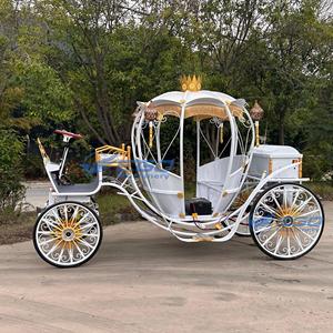 Carroza Blanca Personalizada para Transporte Especial, en Venta, Carros Pequeños para Adultos, Remolque para Caballos - Product Image 5