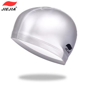 Bonnet de bain Jiejia, couleur unie, imperméable, respirant, en tissu, pour femmes et hommes - Product Image 1