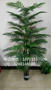 Décoration Chine Vente en gros Arbre artificiel <span class=keywords><strong>Chrysalidocarpus</strong></span> Palmier d'Hawaï en pot - Product Image 2