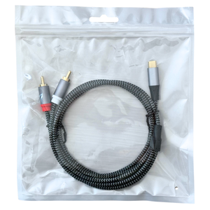 Câble USB-C vers 2 <span class=keywords><strong>RCA</strong></span> en nylon tressé, prix d'usine, pour commande en gros - Product Image 6