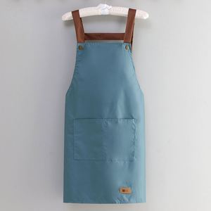 Tablier de cuisine coréen imperméable et résistant à l'huile pour hommes et femmes, personnalisable avec logo imprimé - Product Image 4
