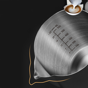 Tùy Chỉnh Quy Mô Dòng Thép Không Gỉ 304 Barista <span class=keywords><strong>S</strong></span>ữa Bình Pha Cà Phê Nghệ Thuật Frother Đo Mark Cup Cà Phê <span class=keywords><strong>S</strong></span>ữa Bọt Bình - Product Image 4