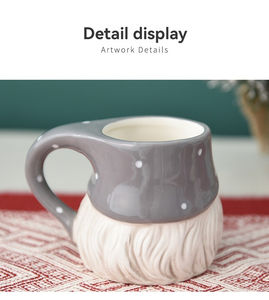 Tasses Père Noël, grandes tasses à eau créatives en céramique européenne pour la maison, motif dessin animé - Product Image 6