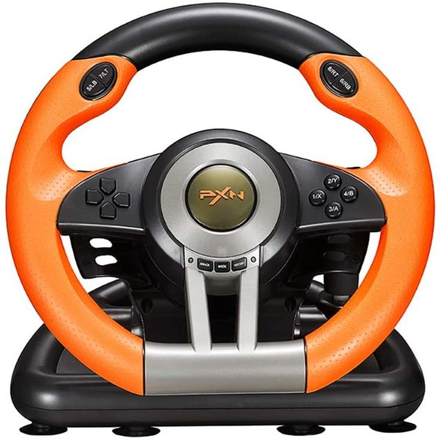 RTS PXN V3 Game Steering Wheel 180 Degree Universal Usb Car Race Steering Wheel with Pedals for P S3 P S4 X-box One X S