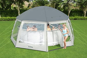 Bestway 58612 6.00m X 6.00m X 2.95m Housse de <span class=keywords><strong>piscine</strong></span> <span class=keywords><strong>ronde</strong></span>, accessoires <span class=keywords><strong>pour</strong></span> <span class=keywords><strong>piscine</strong></span>, <span class=keywords><strong>tente</strong></span> dôme à deux couches avec sac de transport - Product Image 3