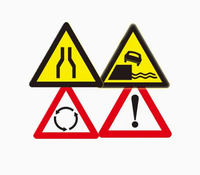 Panneaux de signalisation routière en aluminium réfléchissants haute intensité personnalisés, panneaux d'avertissement routier et panneaux de sécurité routière