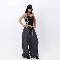 Logo personnalisé broderie OEM/ODM production par lots de hauts courts de sport pour femmes débardeurs ajustés décontractés hauts courts d'été sans manches