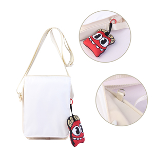 Petit sac bandoulière en toile uni, sac messager léger, sac à main pour les voyages décontractés en plein air, pour impression par transfert thermique personnalisée - Product Image 4