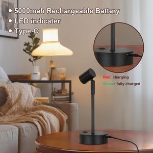 Lámpara de Pared Magnética Giratoria de 360 Grados Recargable por USB, con Control Táctil, Luz LED de Lectura para Dormitorio, Venta al Por Mayor - Product Image 5