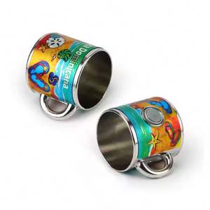 Imanes de Refrigerador con Diseños Metálicos, Tazas Magnéticas de Papel de Aluminio, Recuerdos 3D Personalizados, Mini Tazas Metálicas - Product Image 1