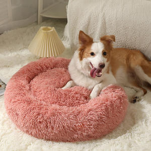 Cama pequeña y calmante para perros y gatos, máquina antiansiedad, lavable, esponjosa, antideslizante, Base silenciosa, cálida, acogedora, suave, para mascotas, cachorros, cama redonda con rosquillas - Product Image 3