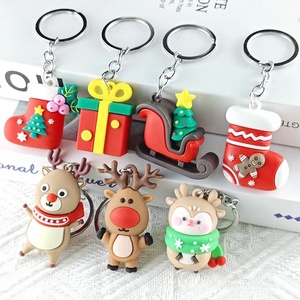 Christmas <strong>Key</strong> Chain Rubber <strong>Santa</strong> Claus Snowman Tree Deer KeyChain Xmas Themed Cartoon <strong>Key</strong> Rings <strong>Key</strong> Holders for Bag Purse - Product Image 4