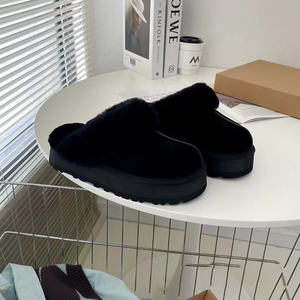 Chauffeuses Hivernales en Peau <span class=keywords><strong>de</strong></span> Mouton pour Femme, Confortables, Chaudes, à Semelle Épaisse, Étoile, Antidérapantes, en Cuir Véritable, Bottes <span class=keywords><strong>de</strong></span> Neige pour Femme - Product Image 4