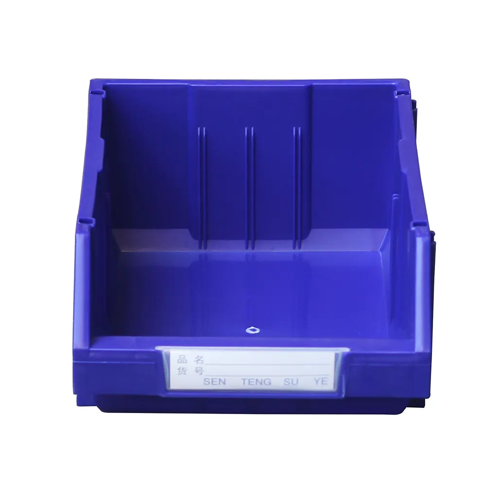 Caixas de armazenamento de pilha de plástico para armazéns de grande capacidade para componentes e ferragens