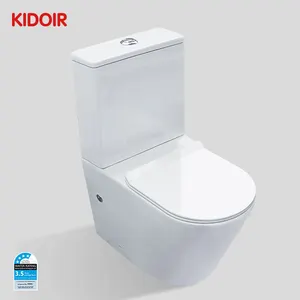 Kidoir moderne salle de bain au sol chinois en céramique wc en céramique siphonique deux pièces toilette toilette toilette