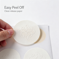Autocollant en papier spécial imprimé sur mesure, finition mate, auto-adhésif, découpé à la forme, étiquette de logo pour l'emballage de produits cosmétiques, usine