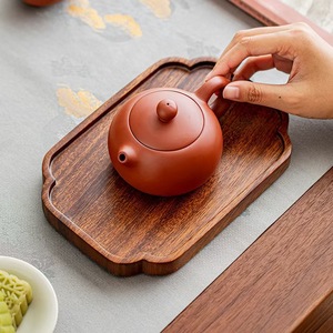 Custom Made Black Walnut Wood Solid Wood <b>Tray</b> For <b>Tea</b> Set Serving With Teapot And Cups - Product Image 4