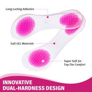 Semelles intérieures <span class=keywords><strong>pour</strong></span> talons hauts, coussinets en gel 3/4, semelles intérieures transparentes confortables, soutien des <span class=keywords><strong>chaussures</strong></span>, antidérapantes, autocollantes - Product Image 2