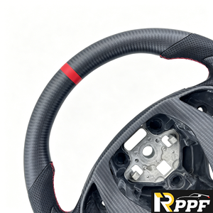 Volant en fibre de carbone Rppf en promotion avec palettes de changement de vitesse pour <span class=keywords><strong>Corvette</strong></span> C7 <span class=keywords><strong>2014</strong></span> 2015 2016 2017 2018 2019 - Product Image 2