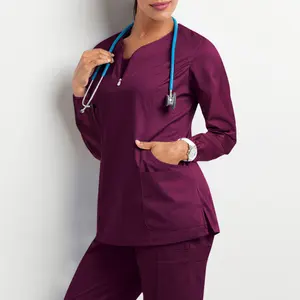 Scrub uniformi mediche uniformi infermieristica nuovo Design manica corta morbida per centro dentale, clinica, ospedale, riabilitazione