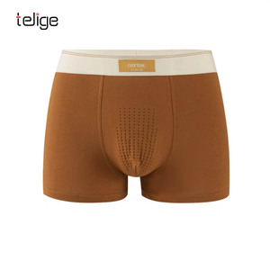 Calzoncillos de algodón a rayas de cintura media para hombre, pantalones de esquina cuadrados sueltos sin costuras para hombre, calzoncillos de algodón para hombre - Product Image 4