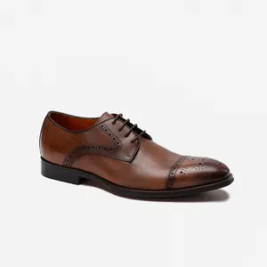 High Quality Design Leather Hand Made Men Shoes Office Business Wedding Lace Up Men Dress Shoes