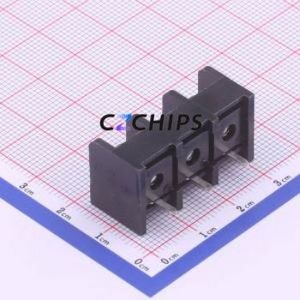 DBT50-9.5-3P-BK-P Barrier Terminal Block Through hole Component (THT),P=9.5mm Connector Three Sides 9.5mm 1x3P Straight Pin - Product Image 2