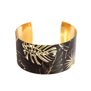 Latest Hawaiian vintage retro width open cuff chunky bangle women bracelets