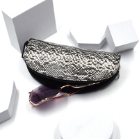 Étui à lunettes de luxe avec logo personnalisé mallette de rangement en cuir étui à lunettes à fermeture éclair avec crochet