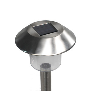 Lampe solaire LED colorée en acier inoxydable pour pelouse, éclairage décoratif extérieur pour cour, lumière blanc chaud, interrupteur manuel, modèle 015 - Product Image 3