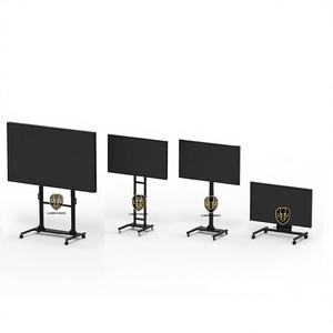 Chariot TV mobile en acier avec hauteur réglable et roulettes à 4 roues - Product Image 1