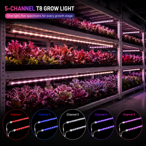 Grow Shelf Light 4FT 36W T8 Full Spectrum IP65 LED Tube for Seedlings Herbs Leafy Greens and Indoor Plant <b>Racks</b> - Product Image 3