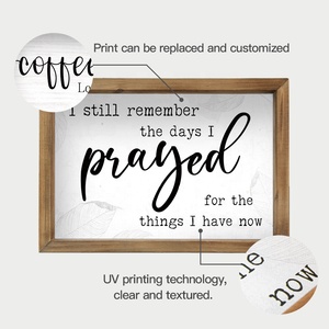 Putuo décor rustique cadre en bois signe d'art mural Vintage Plaque suspendue en bois signe maison ferme décor mural - Product Image 2