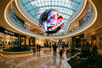 Écran LED sphérique coloré personnalisé P2.5, affichage numérique pour usage intérieur, haute luminosité 1000cd, garantie de 2 ans, personnalisable