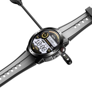 Montre connectée GPS d'extérieur GTX2 avec lampe torche, boussole, appels Bluetooth, étanche 3 ATM, suivi de fréquence cardiaque magnétique, écran AMOLED et bouton SOS - Product Image 2