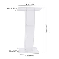 Pupitre de présentation professionnel portable en acrylique transparent moderne de qualité supérieure personnalisé YAGELI, imprimé en sérigraphie sur mesure