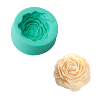 3D Pfingstrose Blume Silikon Seife Kerze Formen Fondant Formen Kuchen Dekorieren Backwerk zeuge Silikon Schokolade Kuchen form