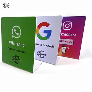 Biểu tượng tùy chỉnh NFC đứng phương tiện truyền thông xã hội xem xét ntag213 NFC PVC Google xem xét thẻ <span class=keywords><strong>Menu</strong></span> hiển thị đứng - Product Image 5