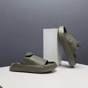 White Gold Stripe EVA Men's Slides slippers <b>Open</b> <b>Toe</b> Anti-Slippery Indoor Summer Slippers Solid Pattern PU Lining Casual <b>Shoes</b> - Product Image 4