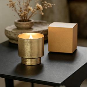 Bougie cylindrique parfumée Ascendia Luxury en cire de soja, art moderne, décoration d'intérieur pour Thanksgiving et mariage - Product Image 2