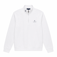 Cardigan d'hiver personnalisé pour homme, de luxe, décontracté, en maille 100 % coton, avec broderie, fermeture éclair quart, simple boutonnage, manches longues