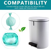Sac poubelle en plastique PE à remplacement automatique pour poubelle à couches domestique, avec pelle à couches, désodorisant pour bébé et fonction pliable