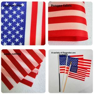 Drapeau à agiter à la main pour le 250e anniversaire des États-Unis, avec motif carte et étoiles, pour la fête de l'Indépendance américaine - Product Image 3