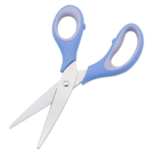Yangjiang 6 Inch Straight Head Scissors Stainless Steel Blue Home Office Use - Product Image 2
