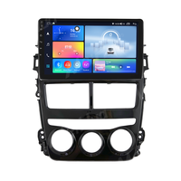 Meihua Cadre d'autoradio 9 pouces UV Noir/Manuel AC, Accessoires Intérieurs pour Systèmes de Véhicules Toyota VIOS YARIS 2018-2019