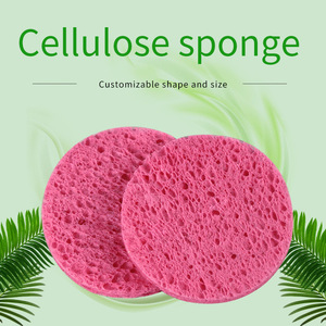 Facial Cleansing <b>Sponge</b> Round Wood Pulp Cotton 70*8mm For Face And Body <b>Exfoliating</b> Tools - Product Image 5